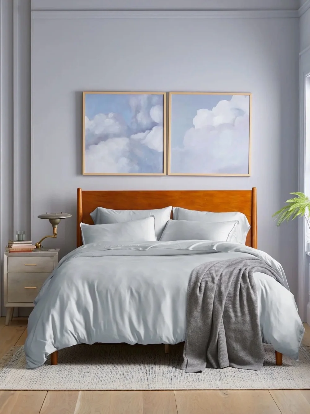 Quince Bamboo Duvet Cover in Mist - Full/Queen